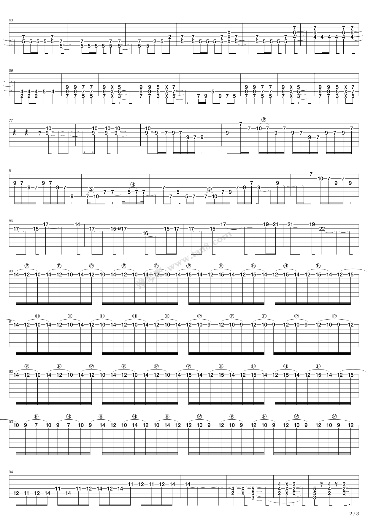 《how long》,gamma ray(六线谱 吉他谱吉他谱 第4页