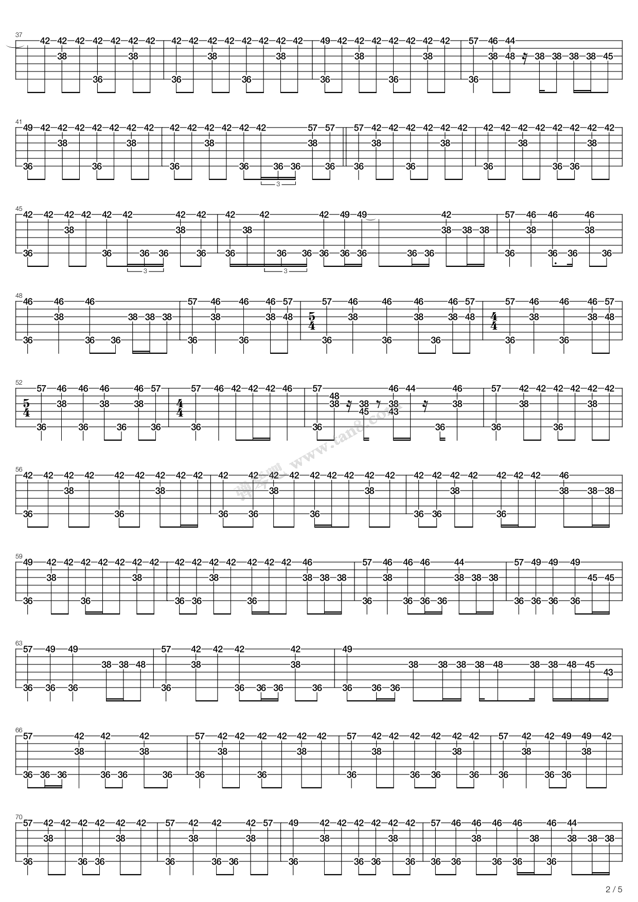 《changes》,gamma ray(六线谱 吉他谱吉他谱 第17页