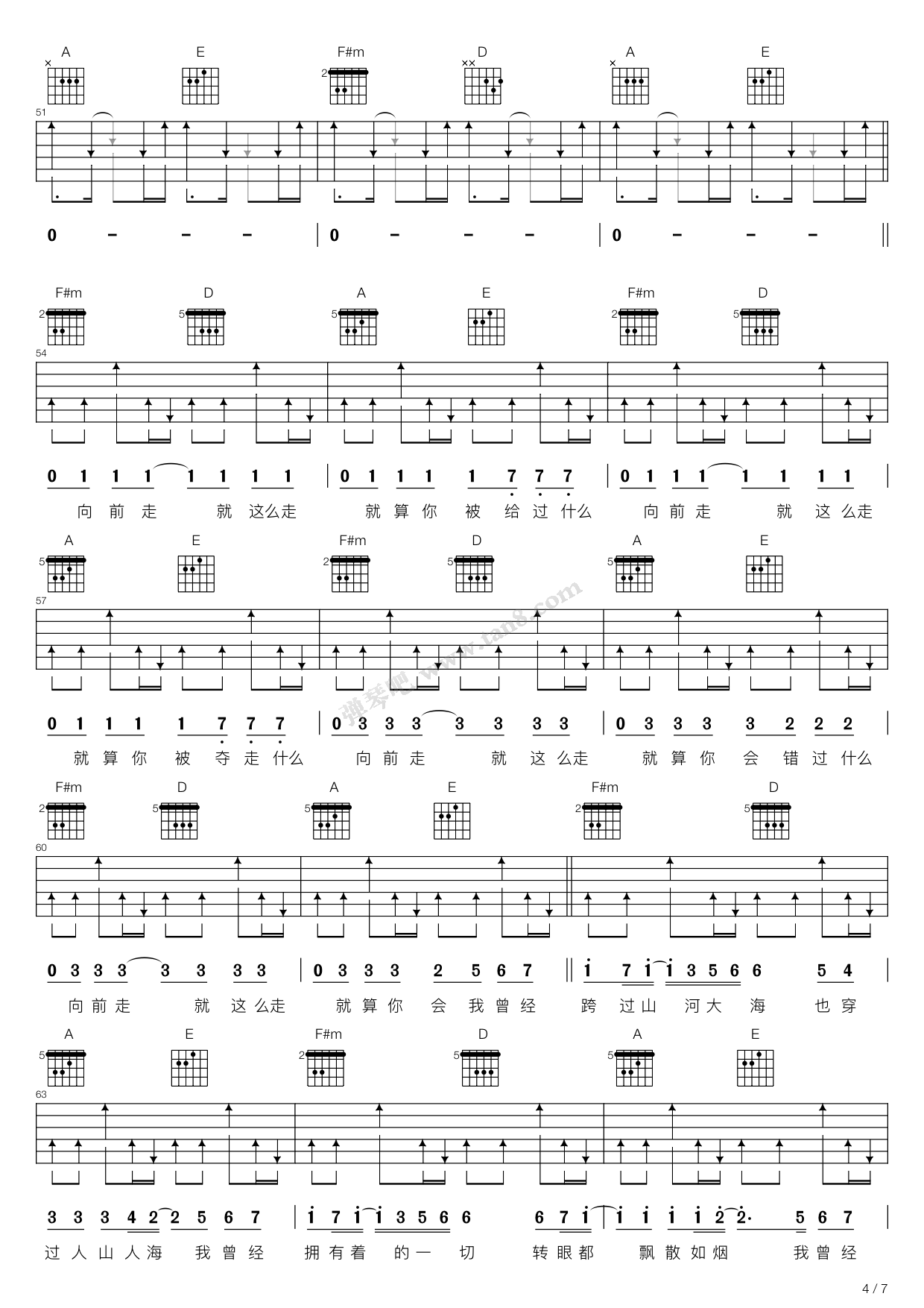 朴树 - 平凡之路(G调版) [尤克里里 弹唱 教学] 吉他谱