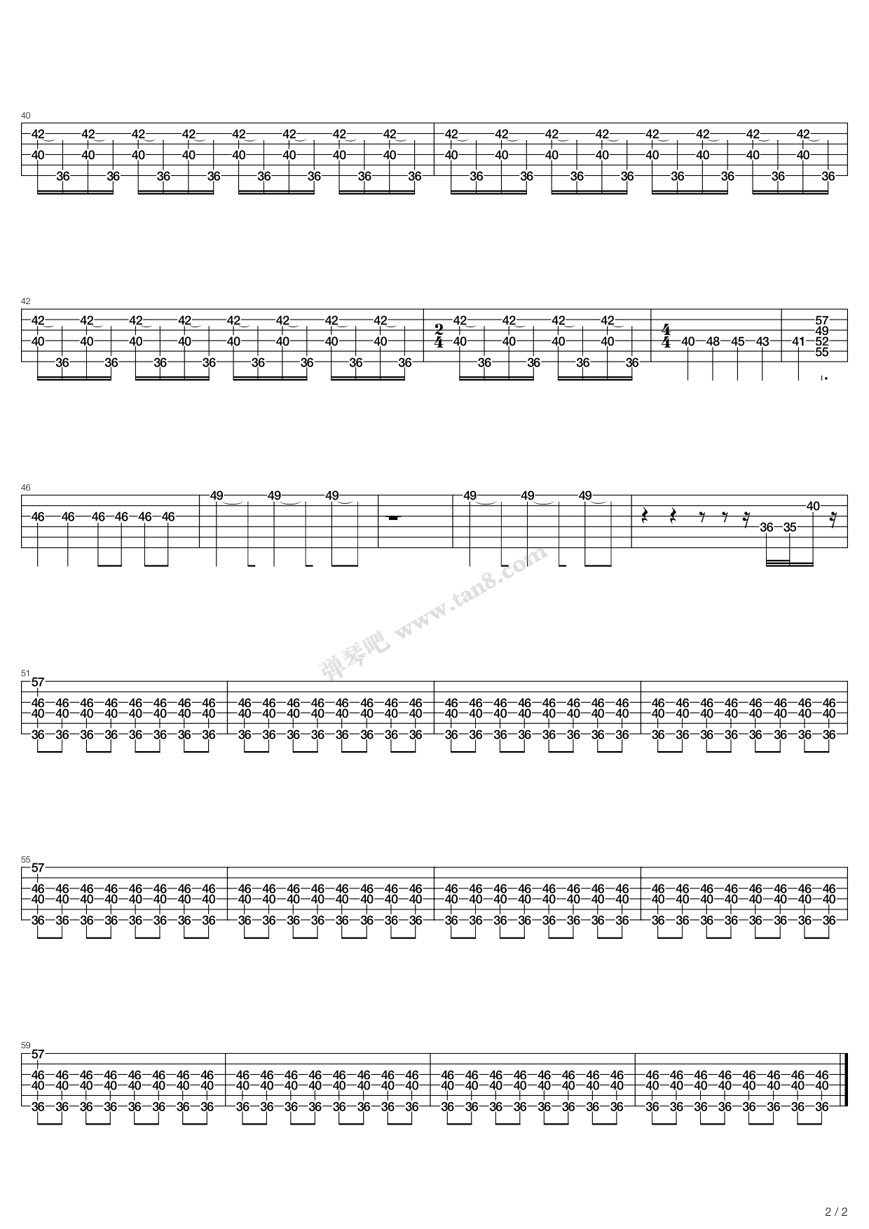 《im so cute》,frank zappa(六线谱 吉他谱吉他谱 第10页