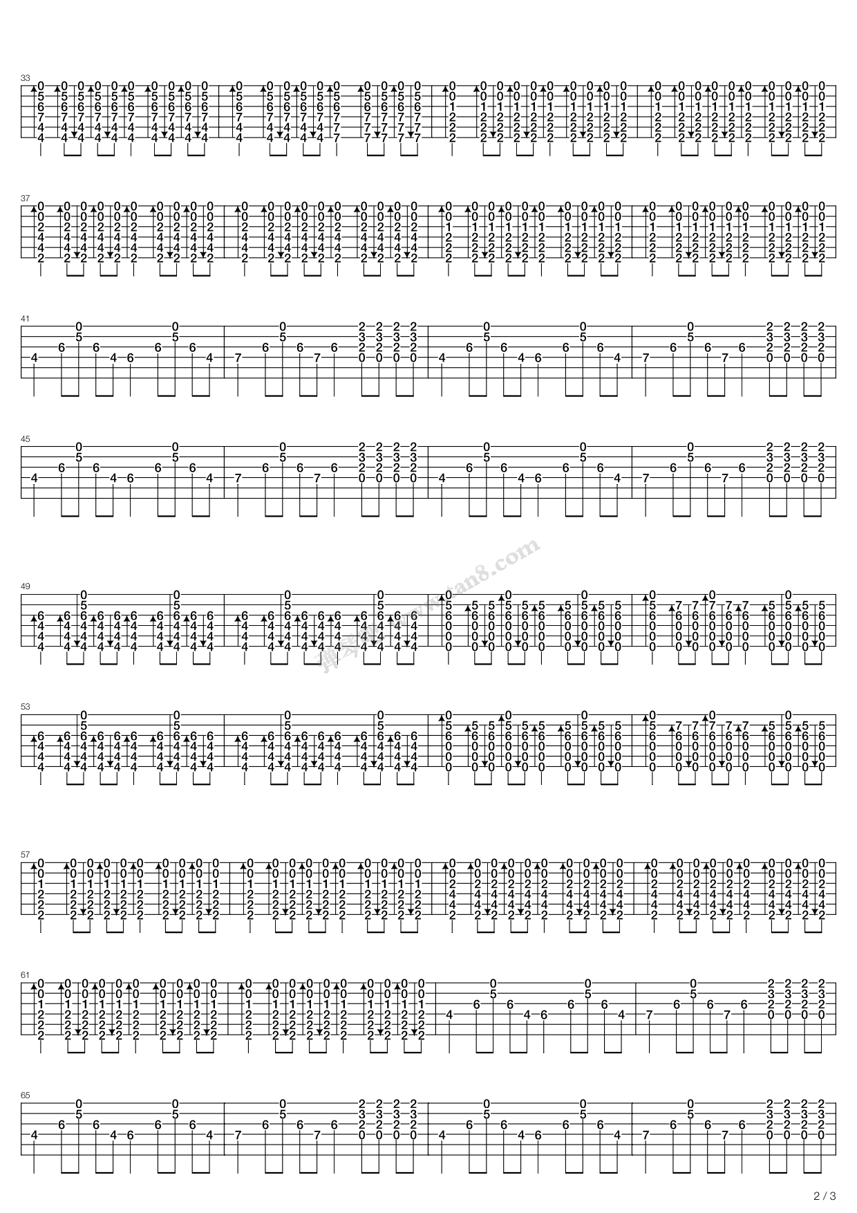 《on my own》,the used(六线谱 吉他谱吉他谱 第2页