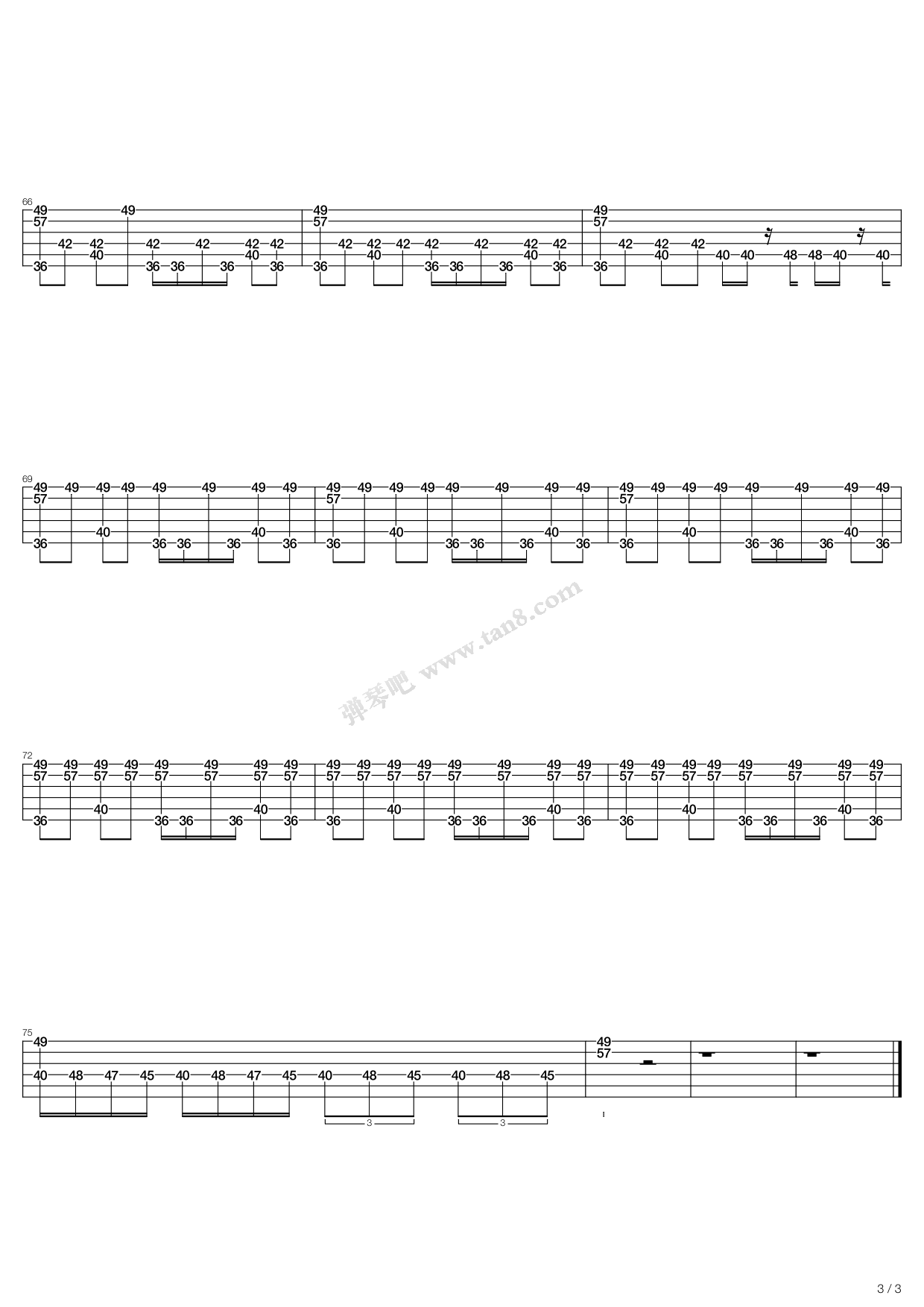 《beautiful》,creed(六线谱 吉他谱吉他谱 第15页