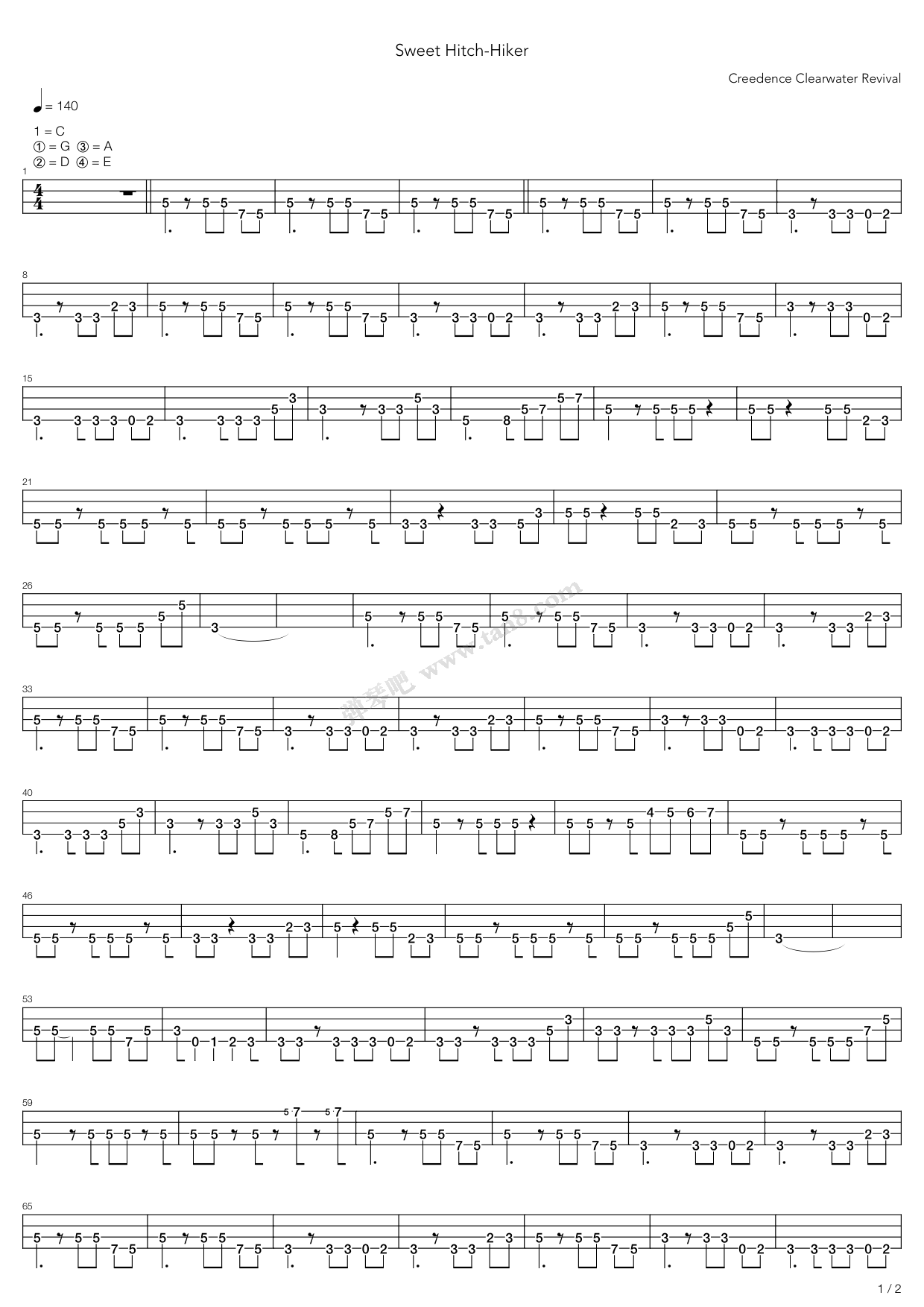 >> >> creedence clearwater revival >>sweet hitch-hiker