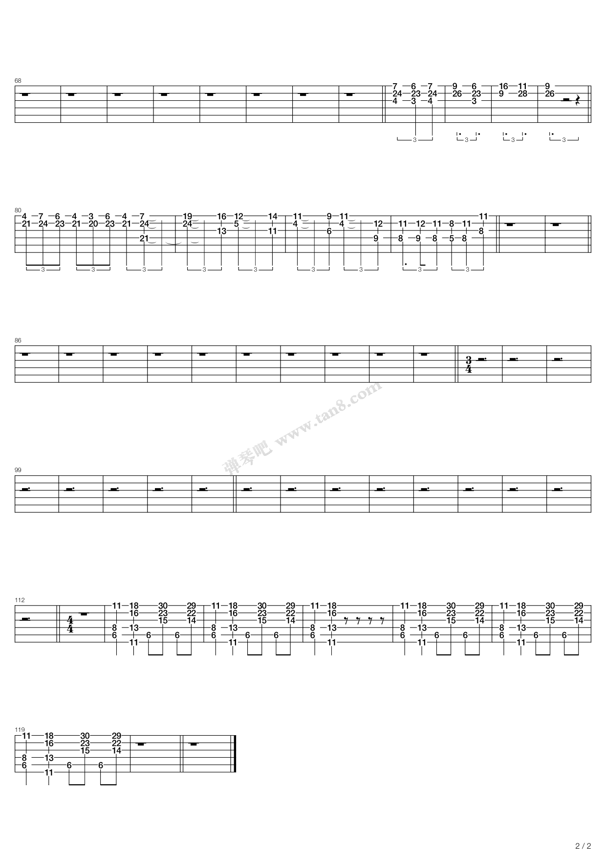 sacrilegious scorn 吉他谱-虫虫吉他谱免费下载