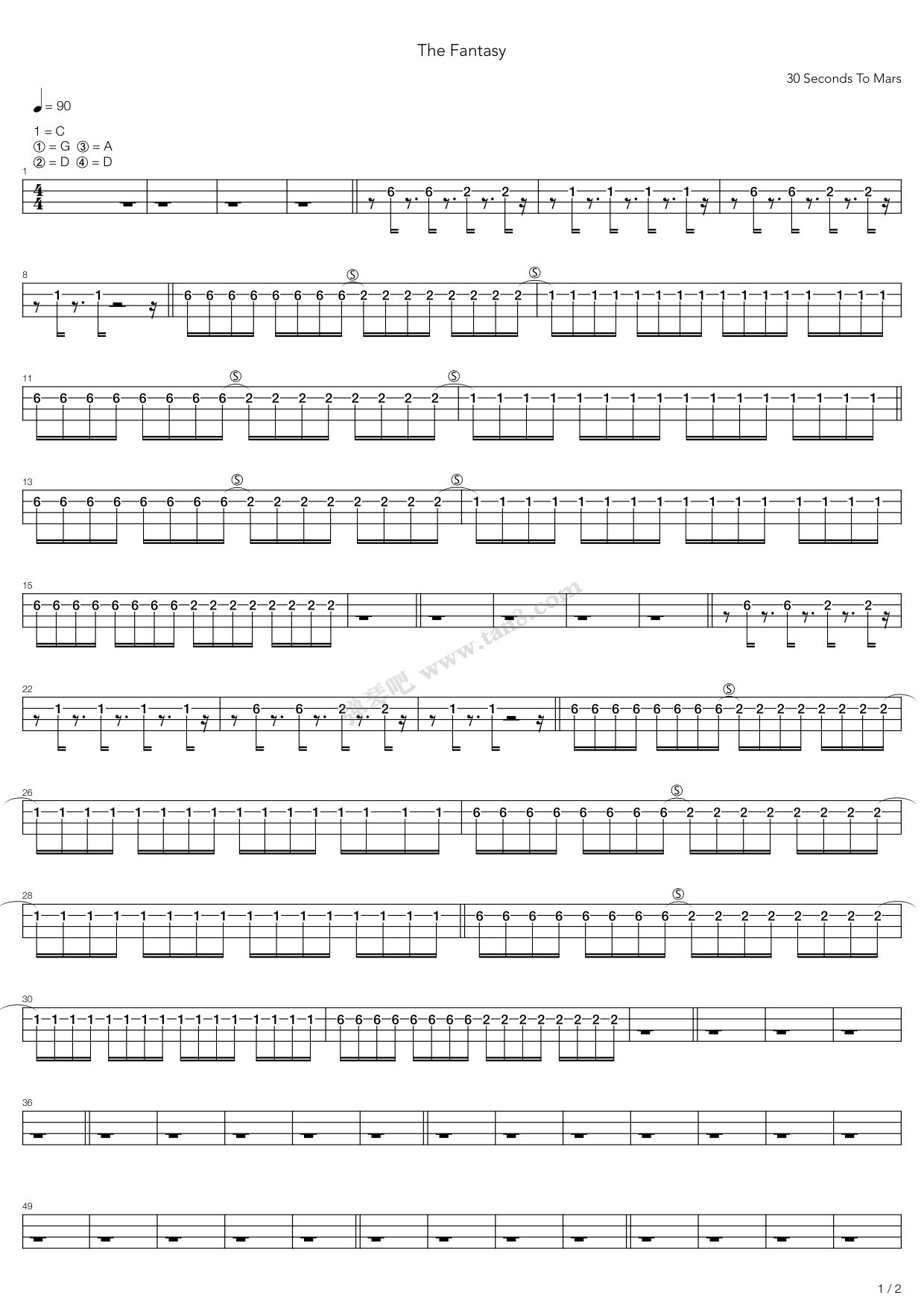 fantasy 吉他谱-虫虫吉他谱免费下载