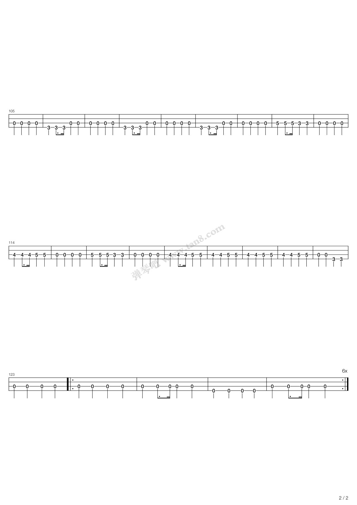 《tender》,blur(六线谱 吉他谱吉他谱 第11页