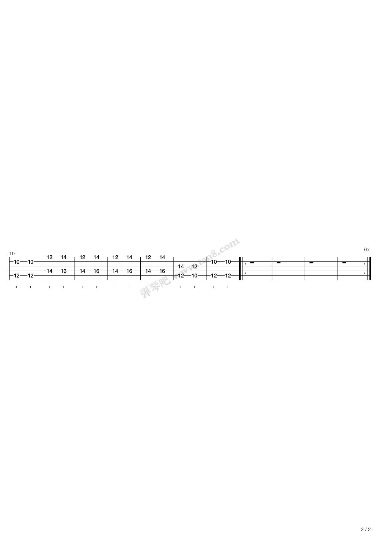 《tender》,blur(六线谱 吉他谱吉他谱 第13页