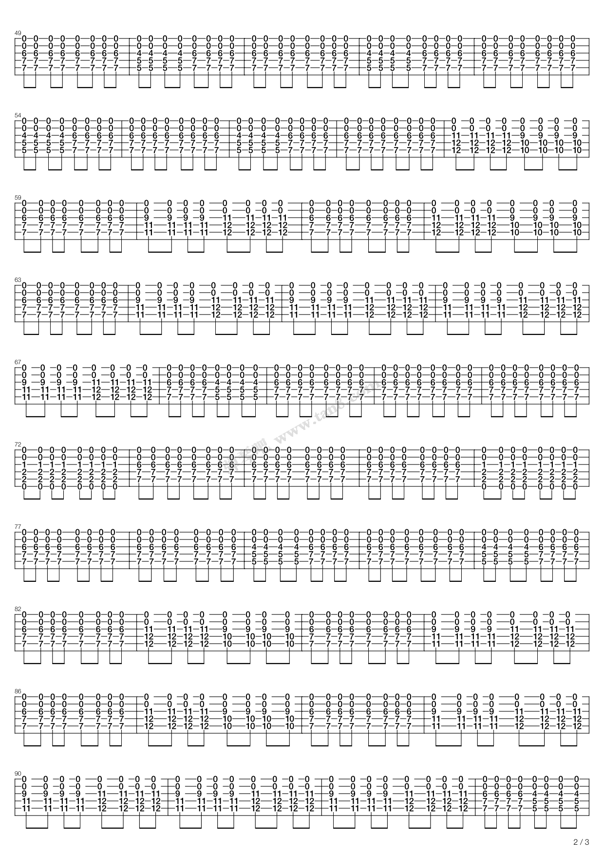 《tender》,blur(六线谱 吉他谱吉他谱 第8页