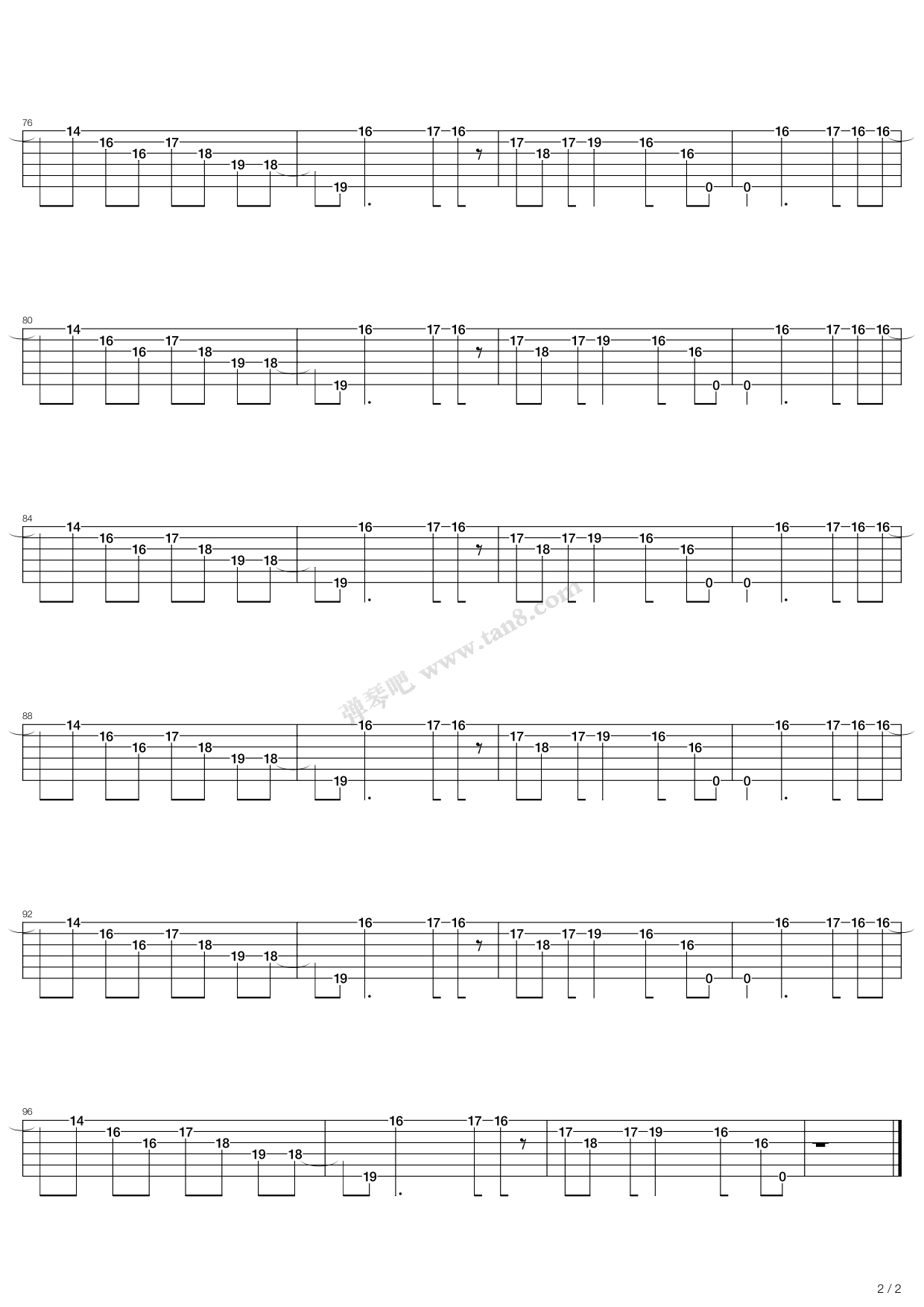 dance the night away 吉他谱-虫虫吉他谱免费下载