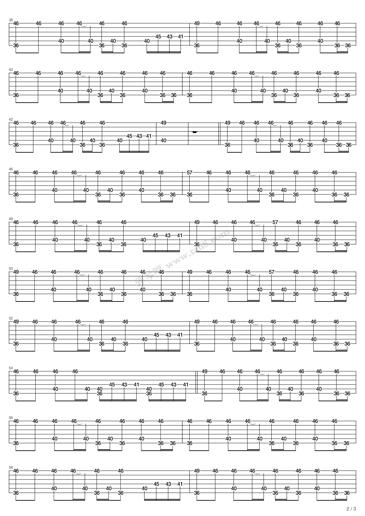 《pieces》,sum 41(六线谱 吉他谱吉他谱 第16页