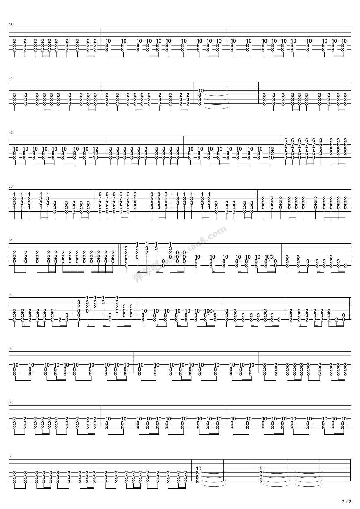 《pieces》,sum 41(六线谱 吉他谱吉他谱 第6页