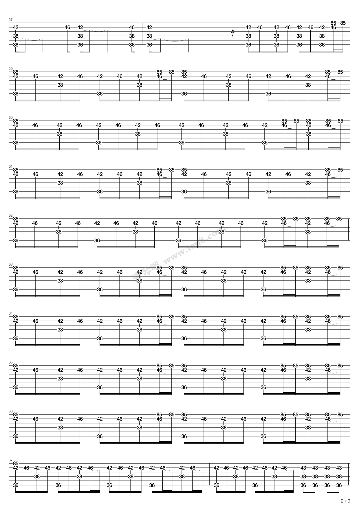 funeral for a friend love lies bleeding 吉他谱-虫虫吉他谱免费