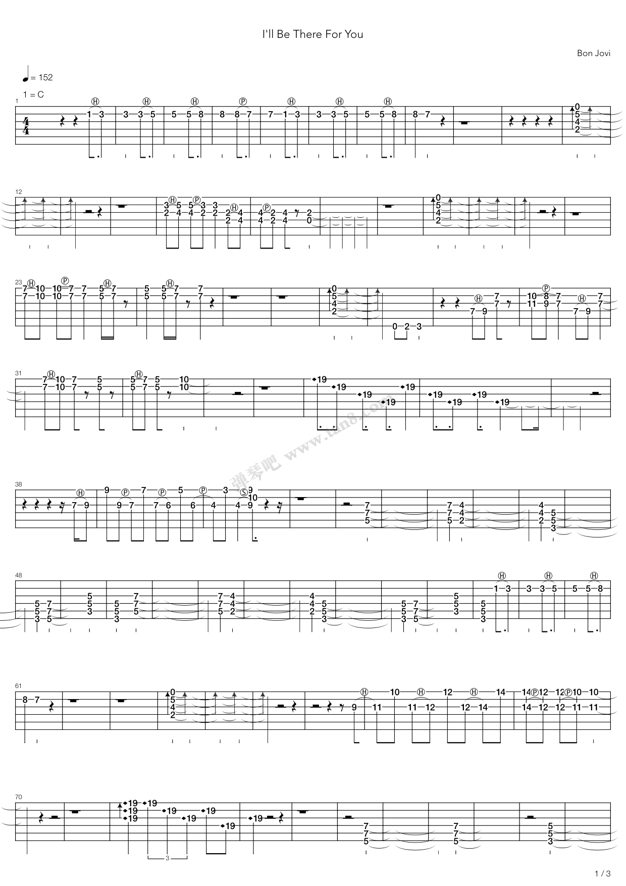 ill be there for you 吉他谱-虫虫吉他谱免费下载