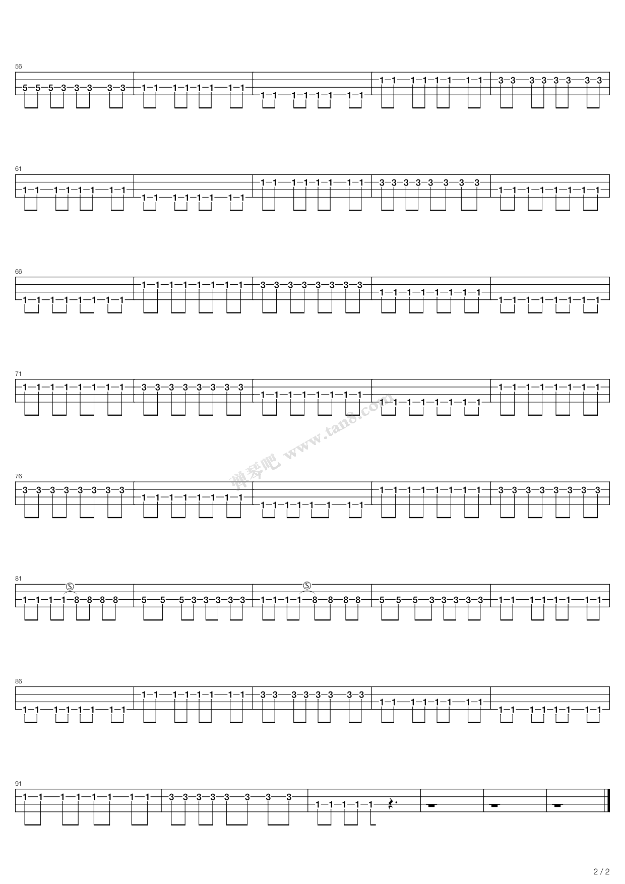 degenerate 吉他谱-虫虫吉他谱免费下载