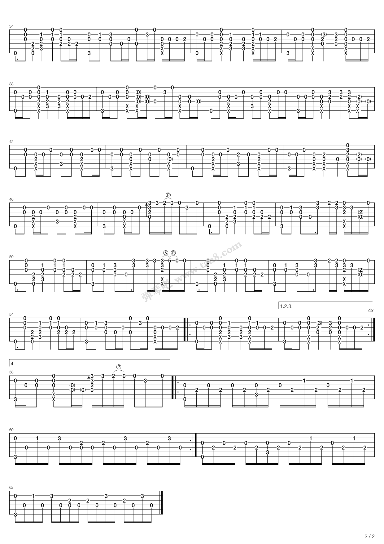 《hall of fame》,gabriella quevedo(六线谱 吉他谱吉他谱 第2页