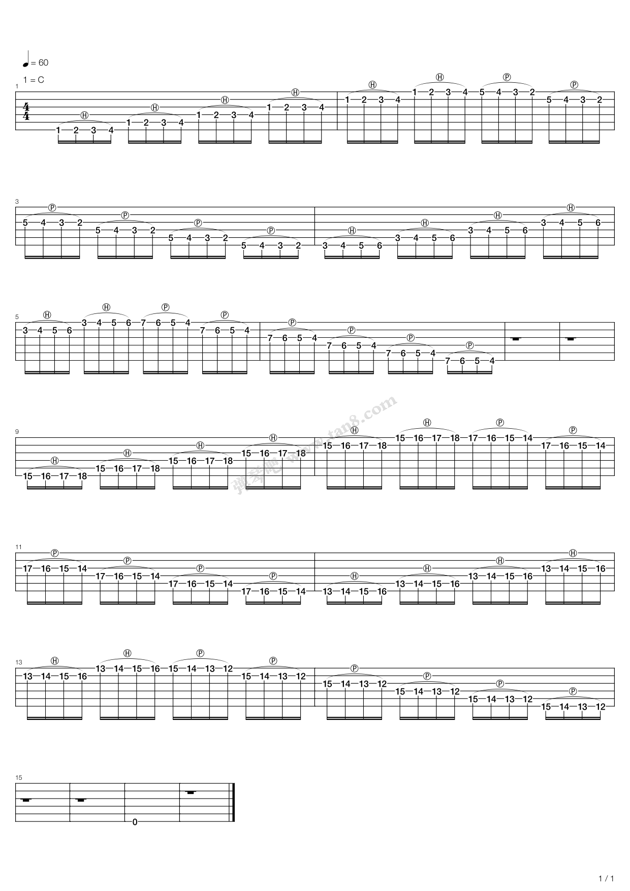 每天必练的练习1击勾弦练习