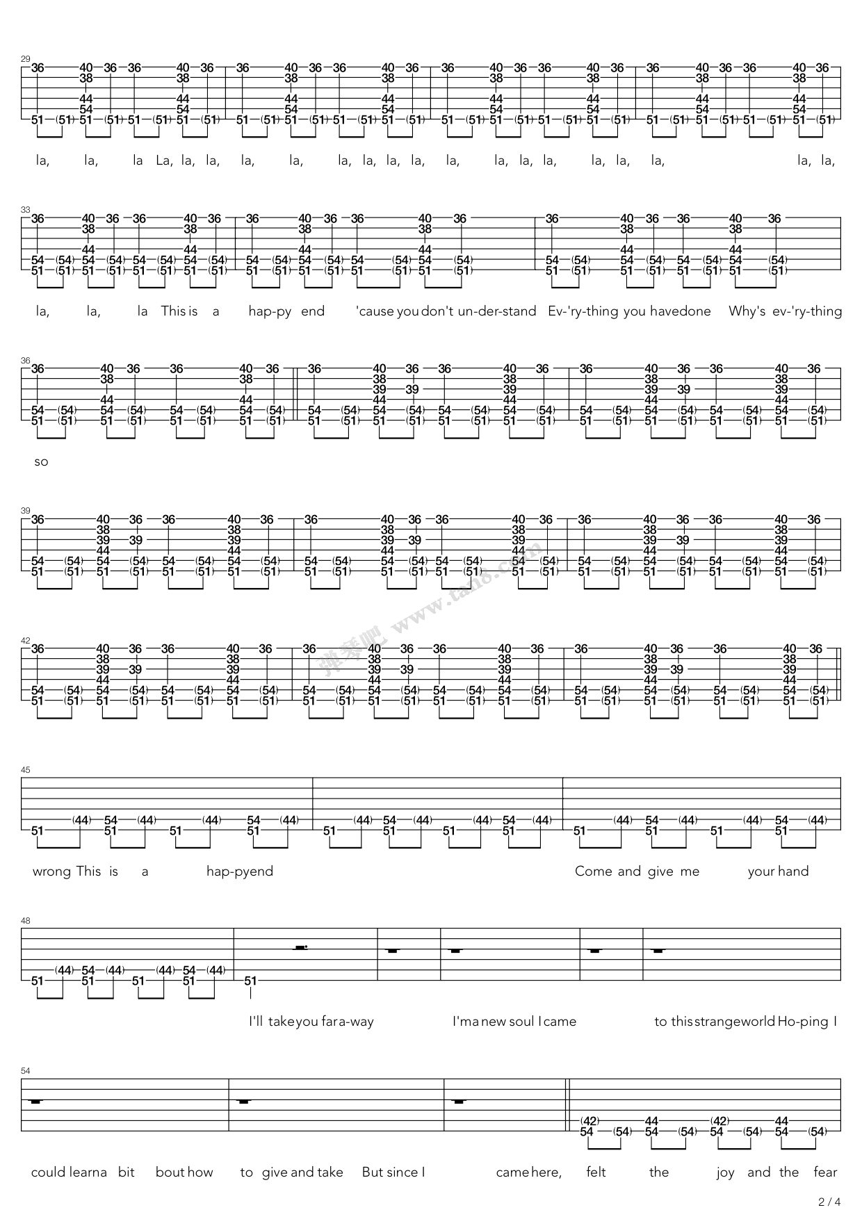 《new soul》,yael naim(六线谱 吉他谱吉他谱 第12页