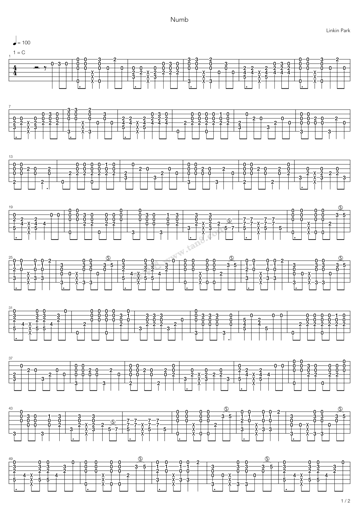 >> 儿歌 >> linkin park >>numb