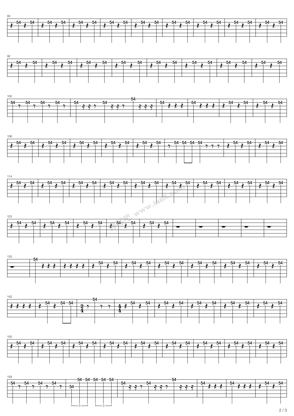 《senor senora senorita》,雅-miyavi-(六线谱 吉他谱吉他谱 第8页