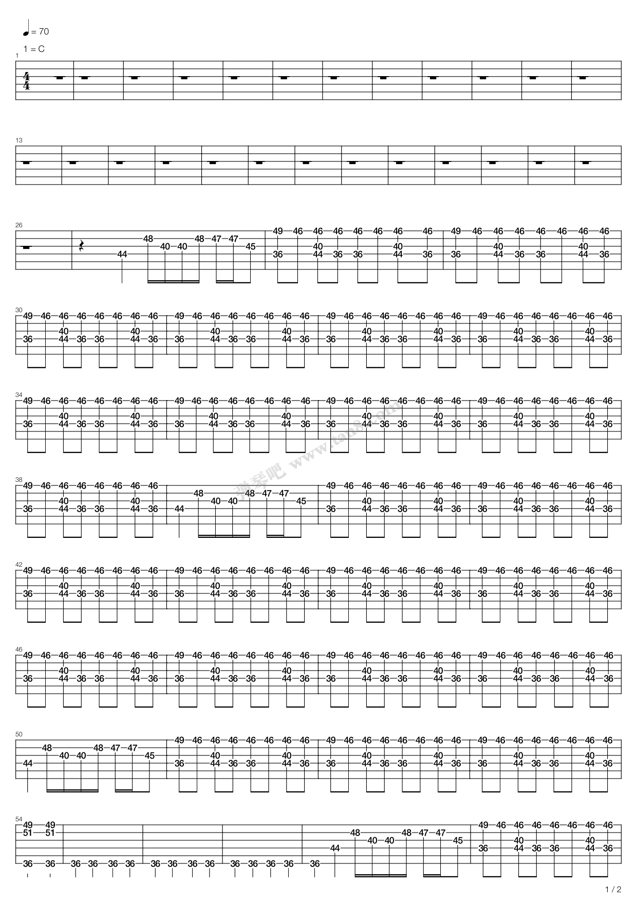 《tim mcgraw》,taylor swift(六线谱 吉他谱吉他谱 第5页