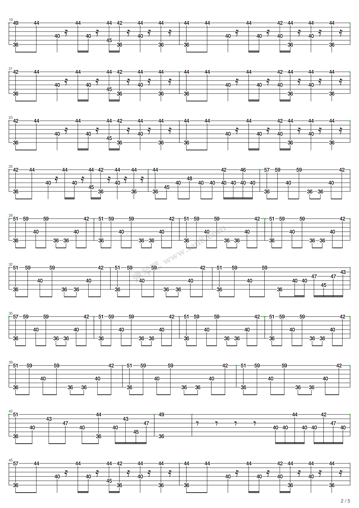 《runaway》,avril lavigne(六线谱 吉他谱吉他谱 第21页