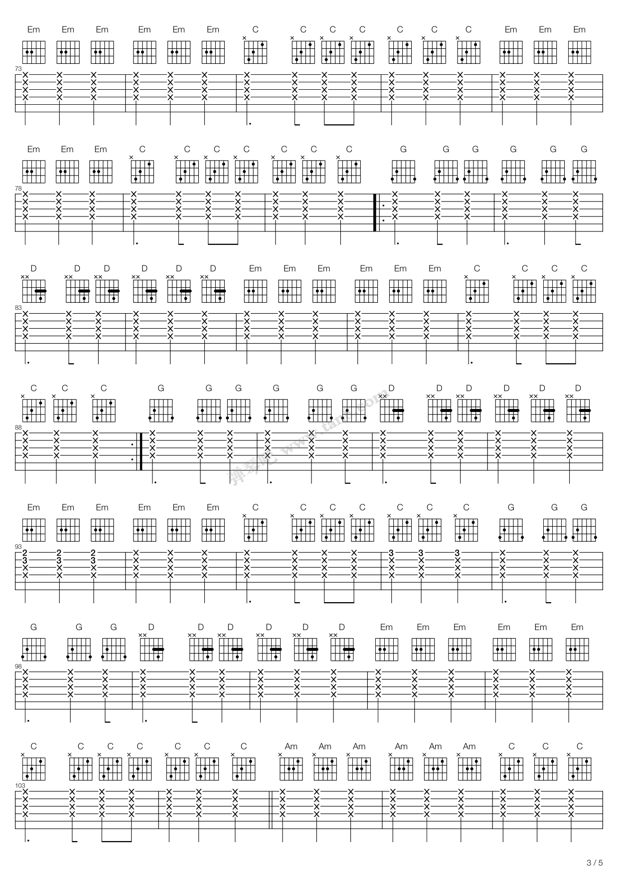 《keep holding on》,avril lavigne(六线谱 吉他谱吉他谱 第3页