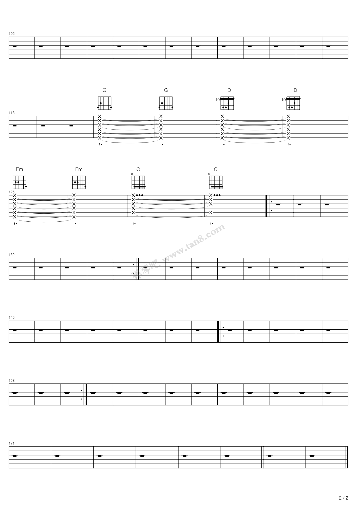 《keep holding on》,avril lavigne(六线谱 吉他谱吉他谱 第7页