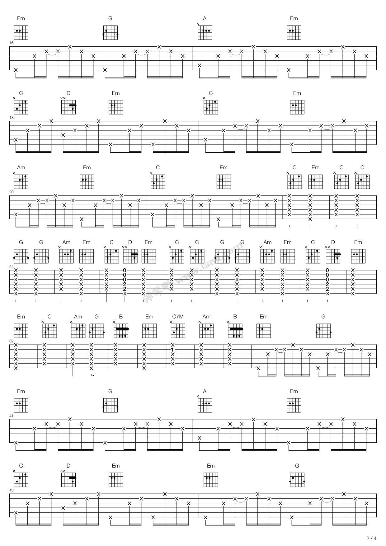 浮萍 吉他谱-虫虫吉他谱免费下载