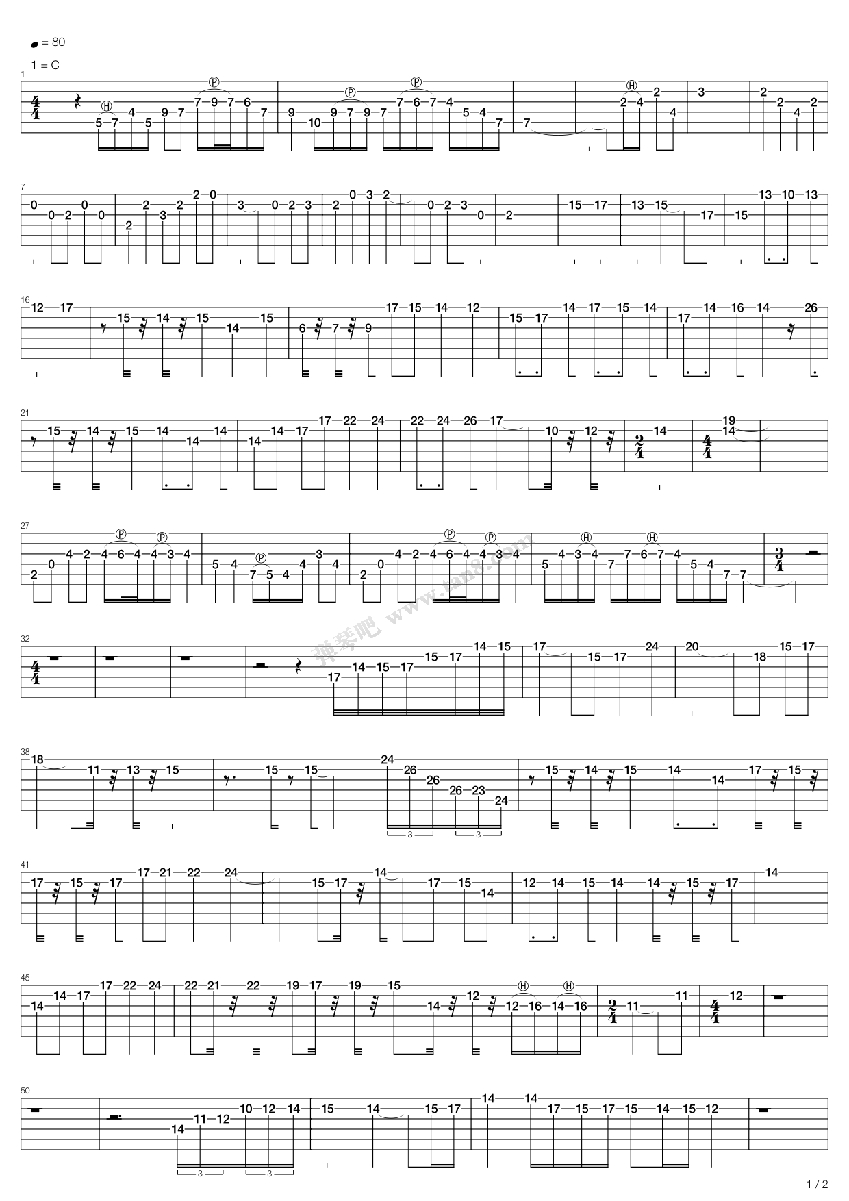 lydia 吉他谱-虫虫吉他谱免费下载