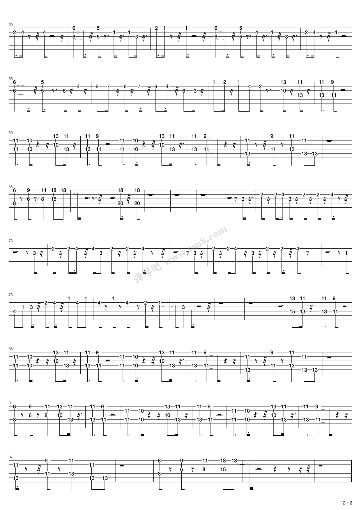 《everybody》,backstreet boys(六线谱 吉他谱吉他谱 第2页