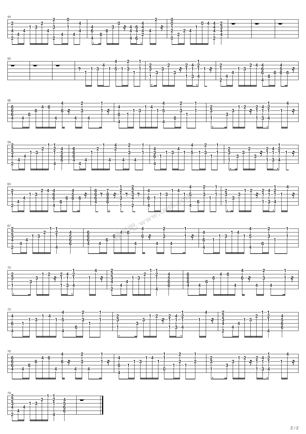 drowning 吉他谱-虫虫吉他谱免费下载