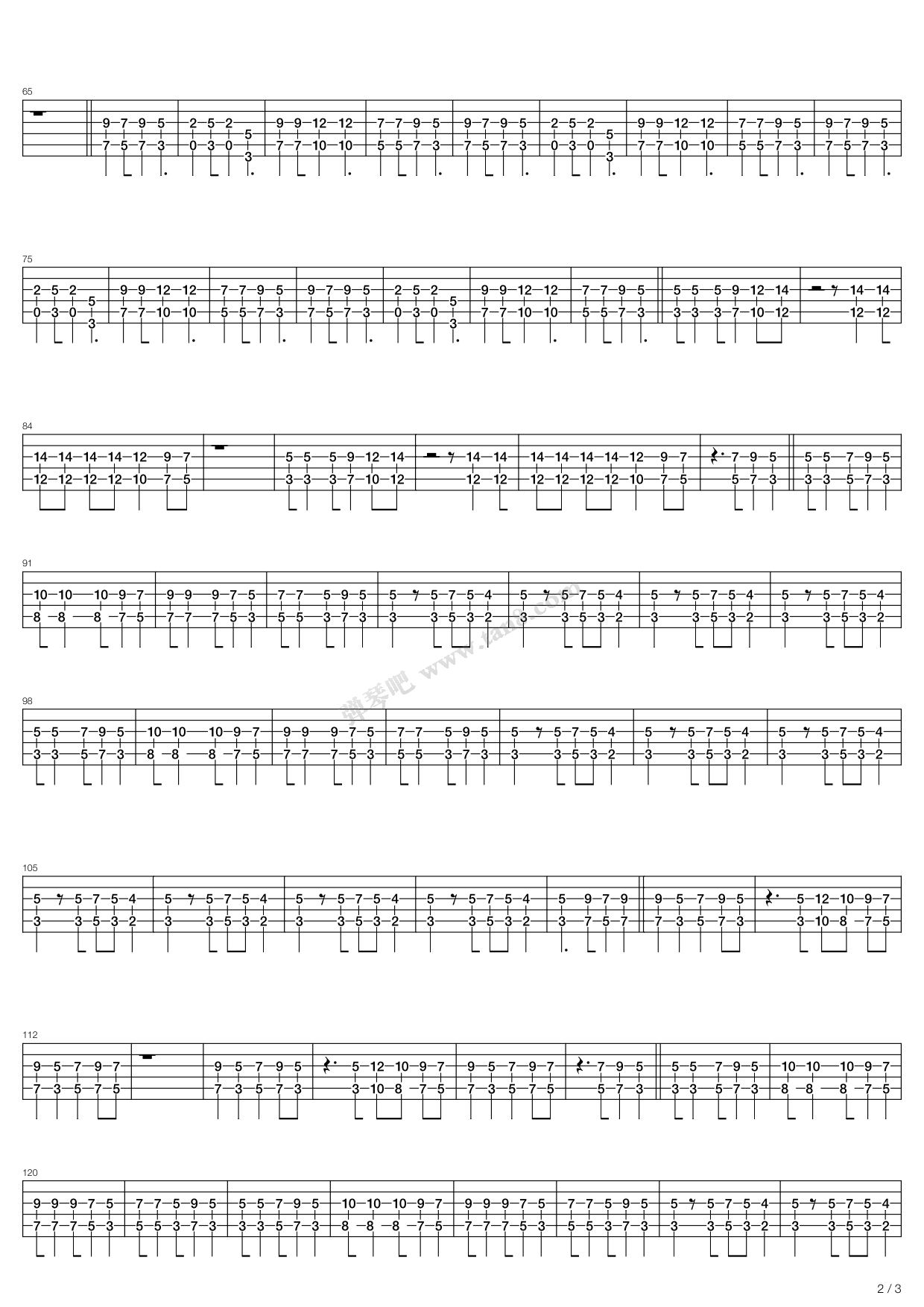 《wavin flag》,knaan(六线谱 吉他谱吉他谱 第2页