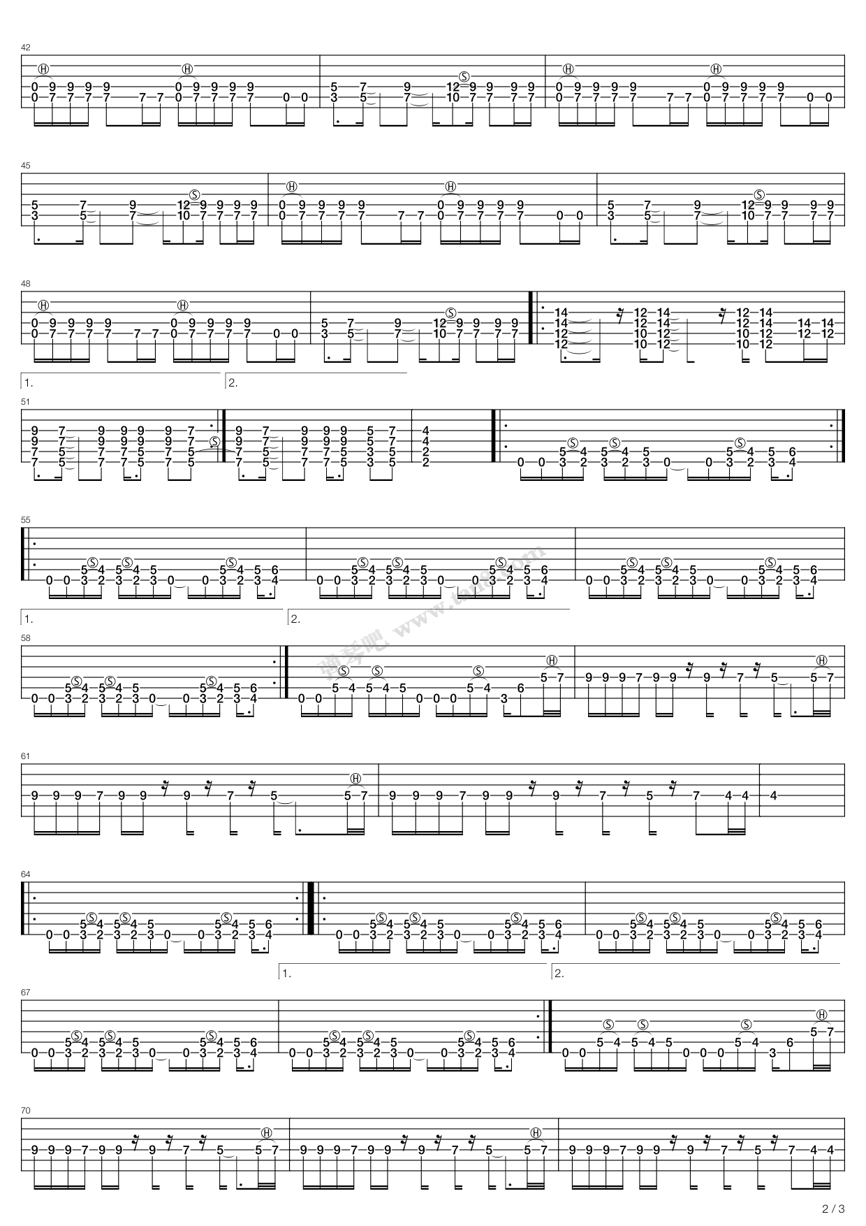 sabbath bloody sabbath 吉他谱-虫虫吉他谱免费下载