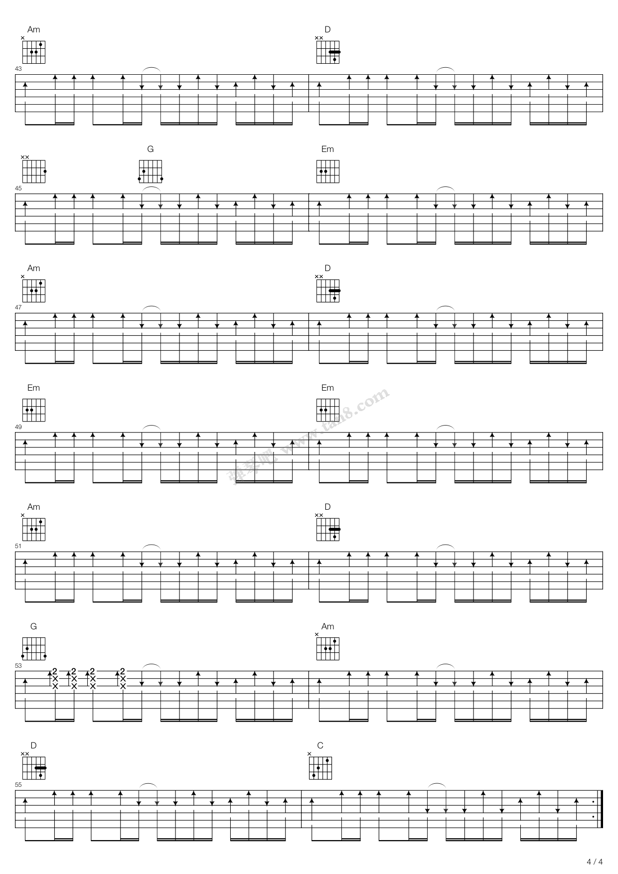 星空(指弹)吉他谱(gtp谱)_Richard Clayderman(理查德·克莱德曼)