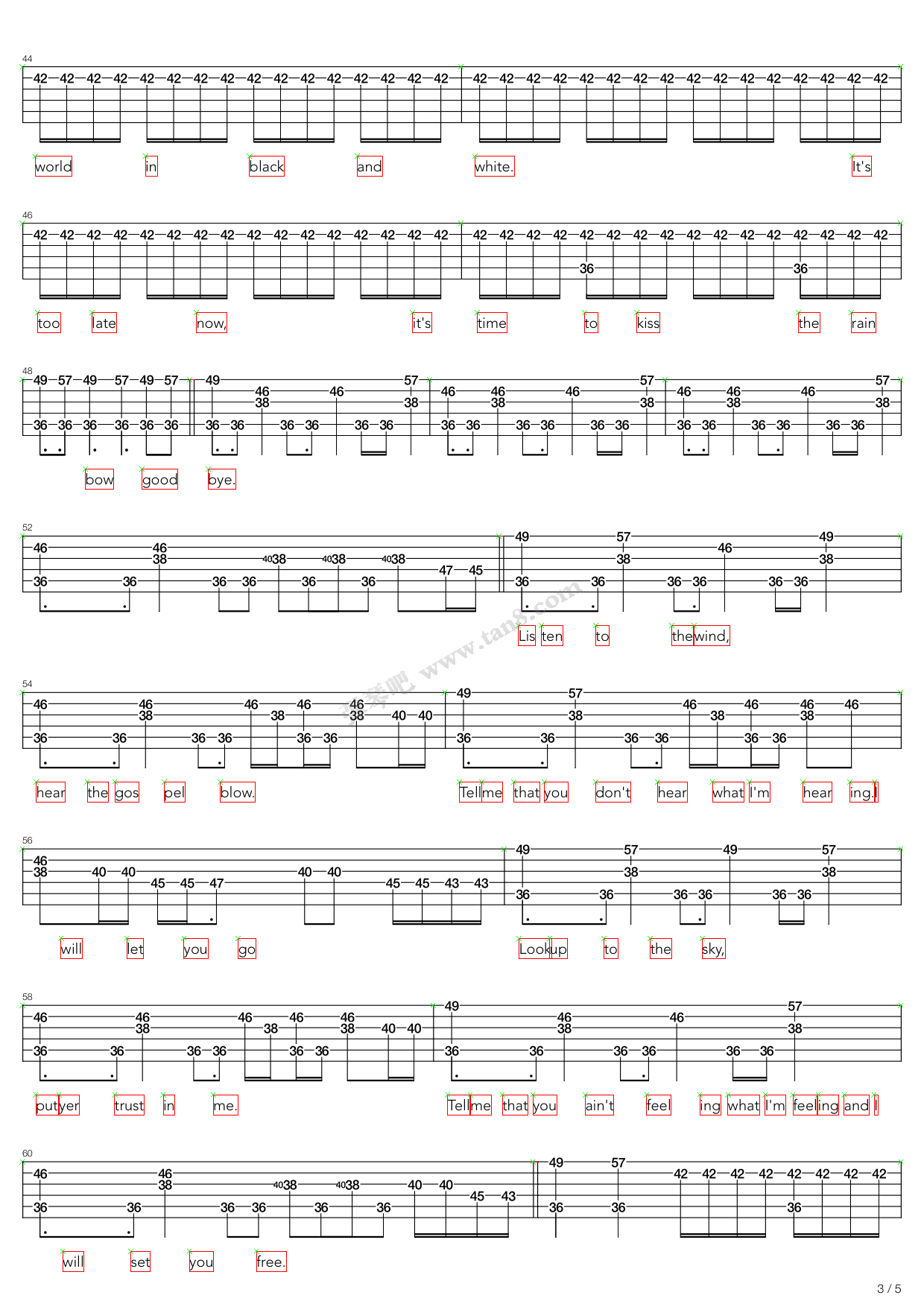 《psychophobia》,black sabbath(六线谱 吉他谱吉他谱 第14页