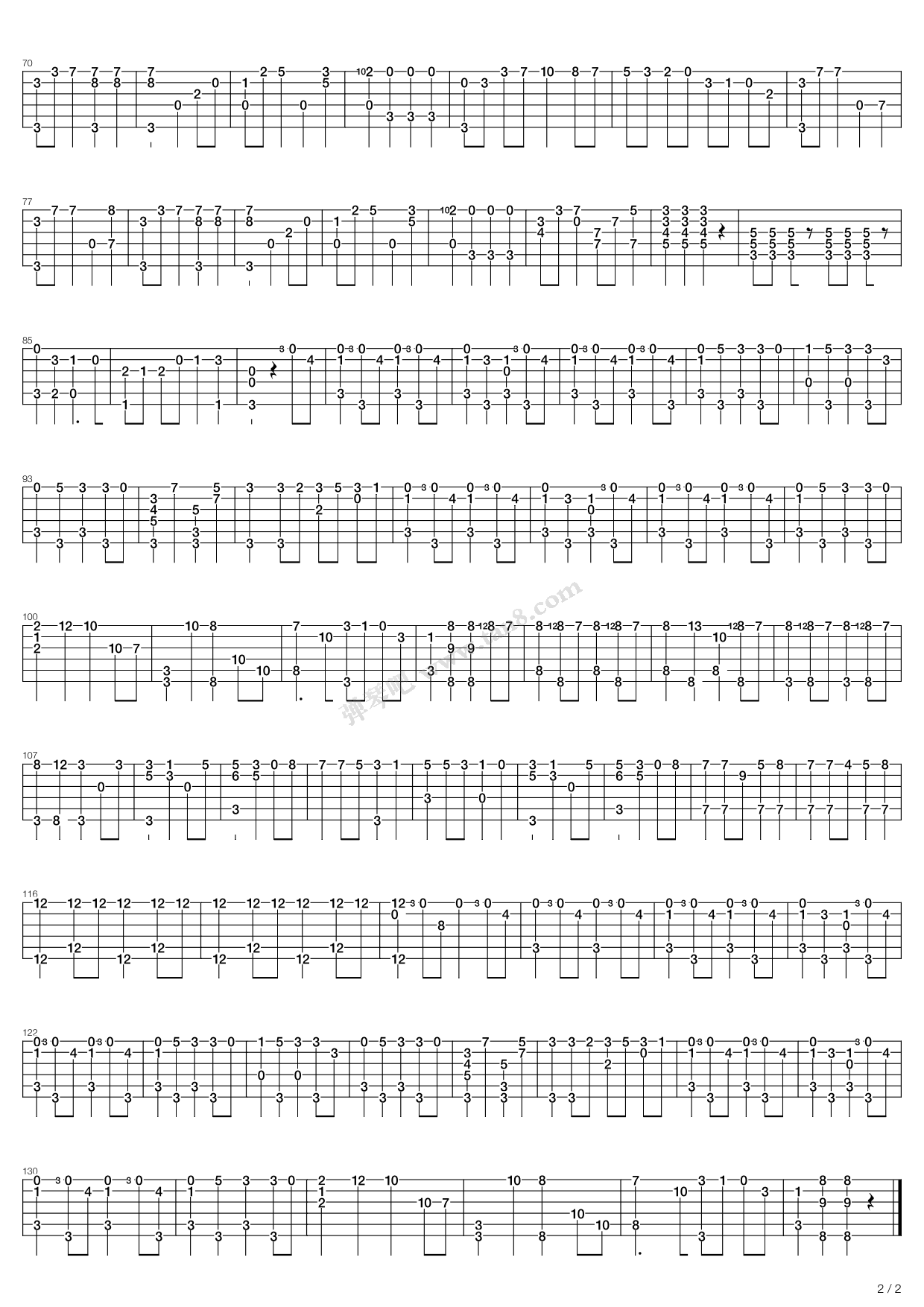 《拉德斯基进行曲(降调)》,johann strauss i(六线谱 吉他谱吉他谱 第