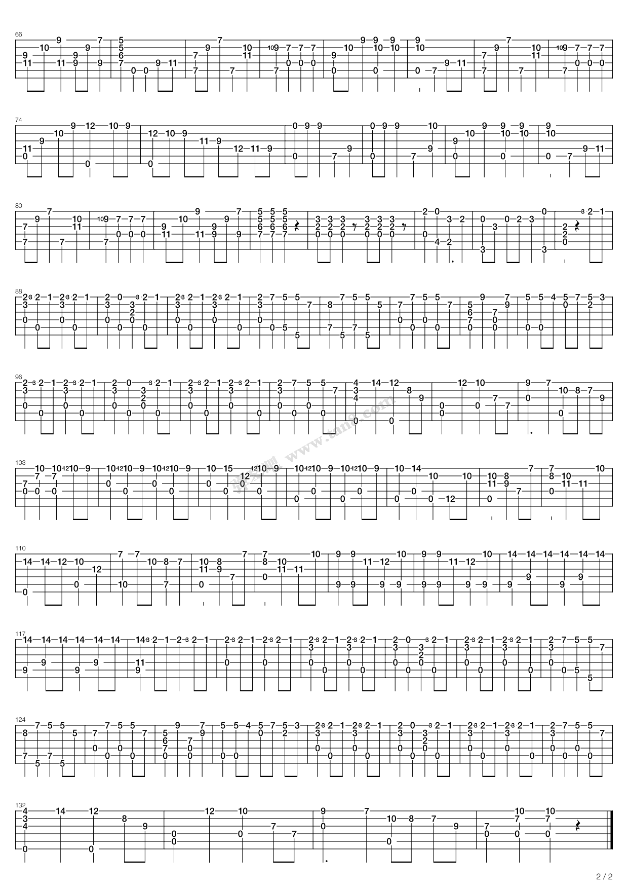 《拉德斯基进行曲》,johann strauss i(六线谱 吉他谱吉他谱 第2页