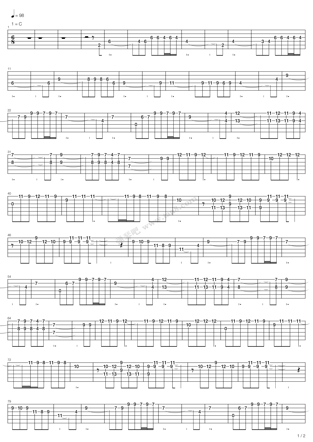 安娜小笺 吉他谱-虫虫吉他谱免费下载