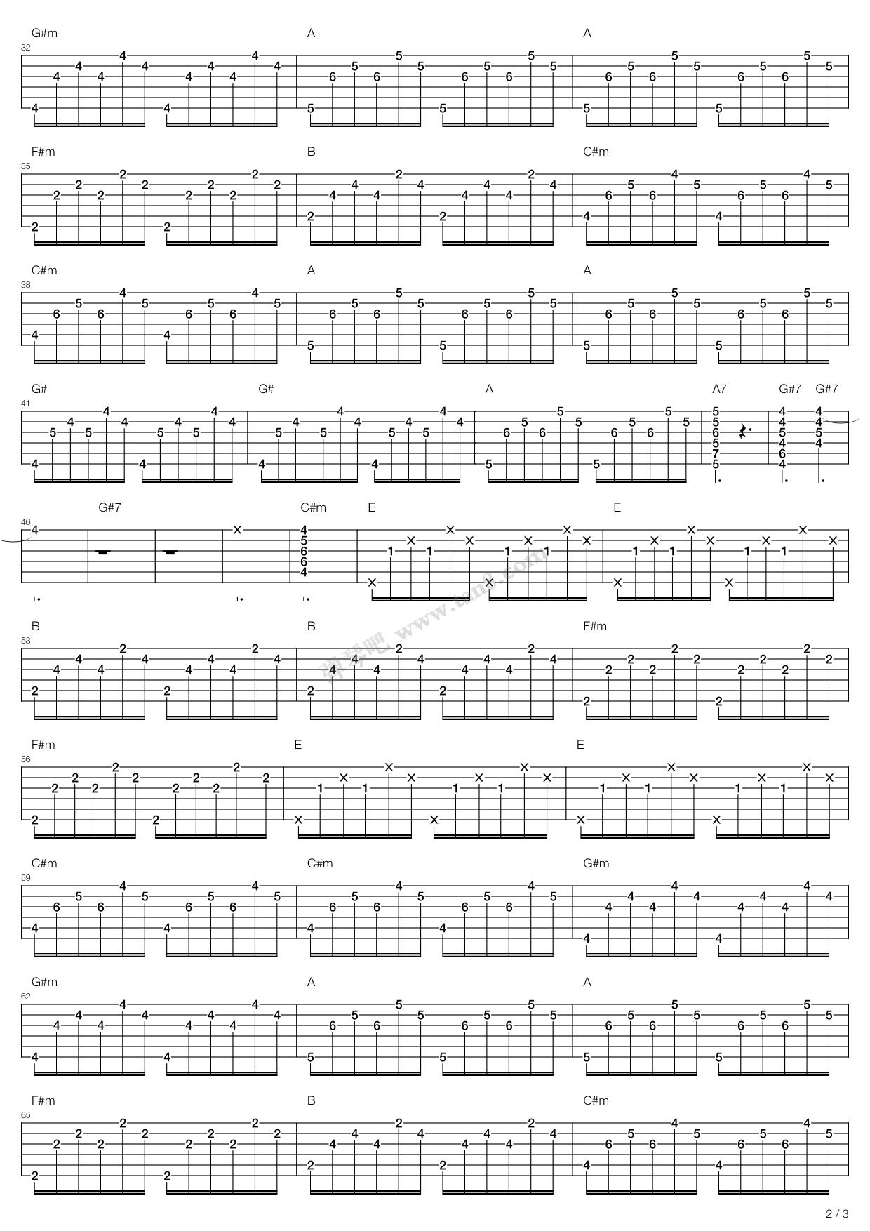 安娜小笺 吉他谱-虫虫吉他谱免费下载