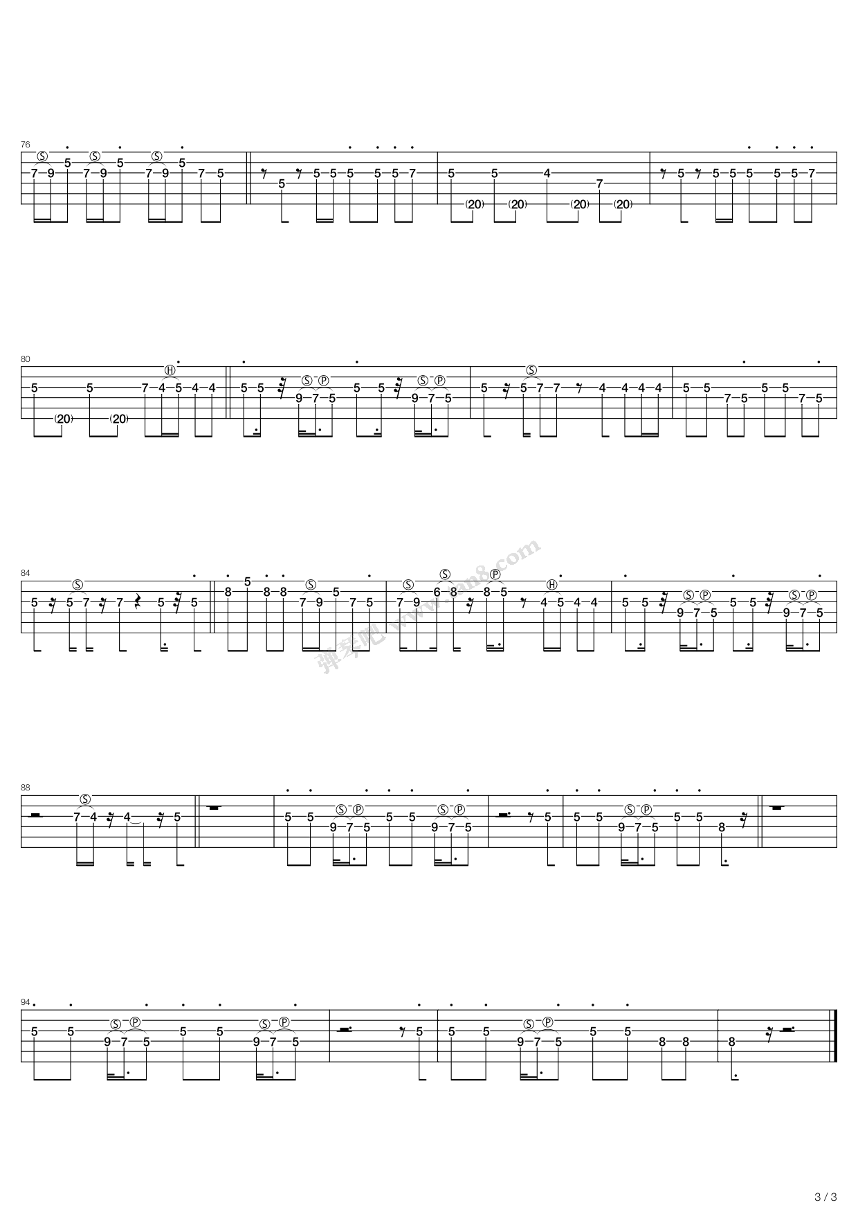 《whistle》,flo rida(六线谱 吉他谱吉他谱 第16页