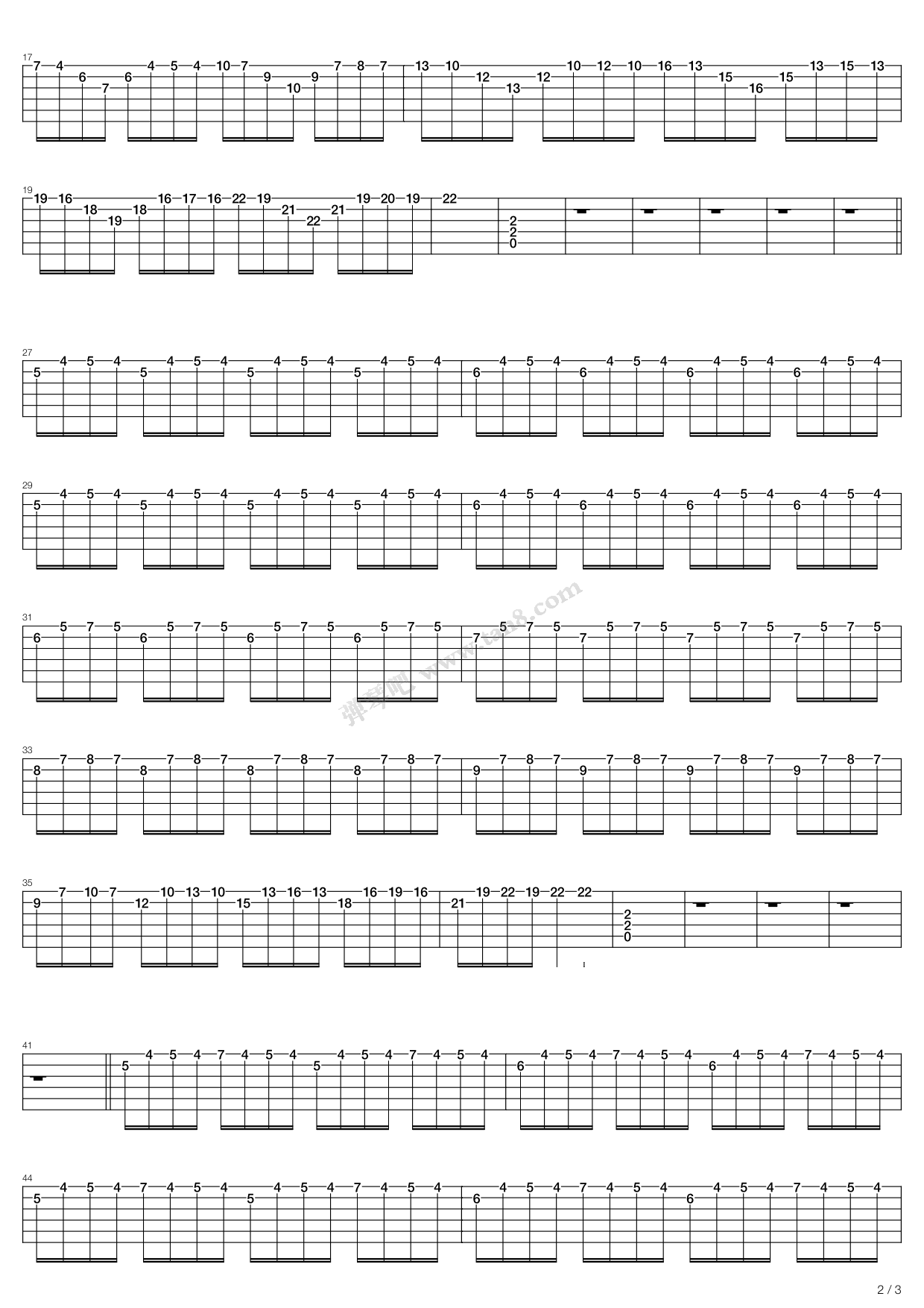 solo小段练习 吉他谱-虫虫吉他谱免费下载