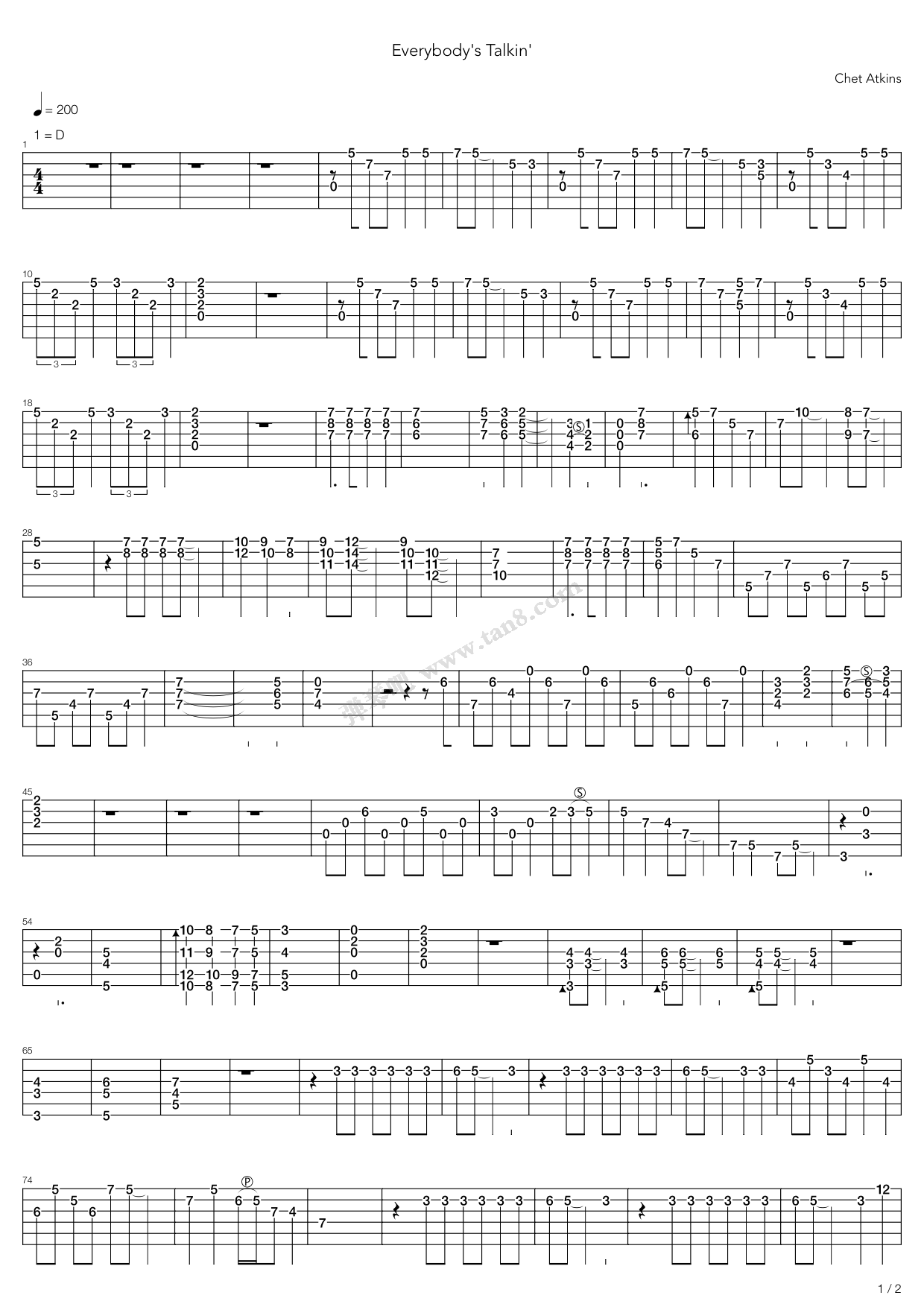 everybodys talkin 吉他谱-虫虫吉他谱免费下载