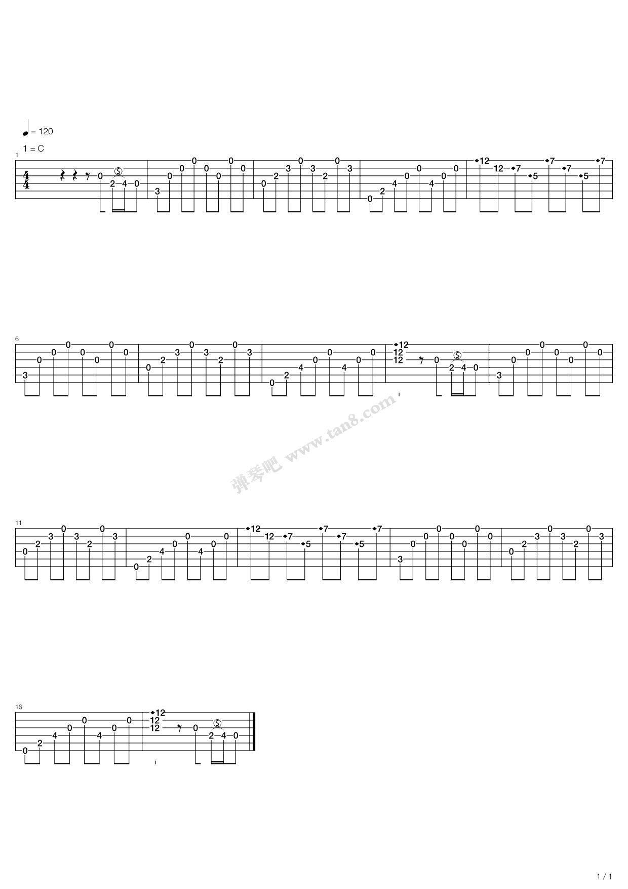 >> 练习曲 >> 练习曲 >>吴琳电吉他教室 - 泛音