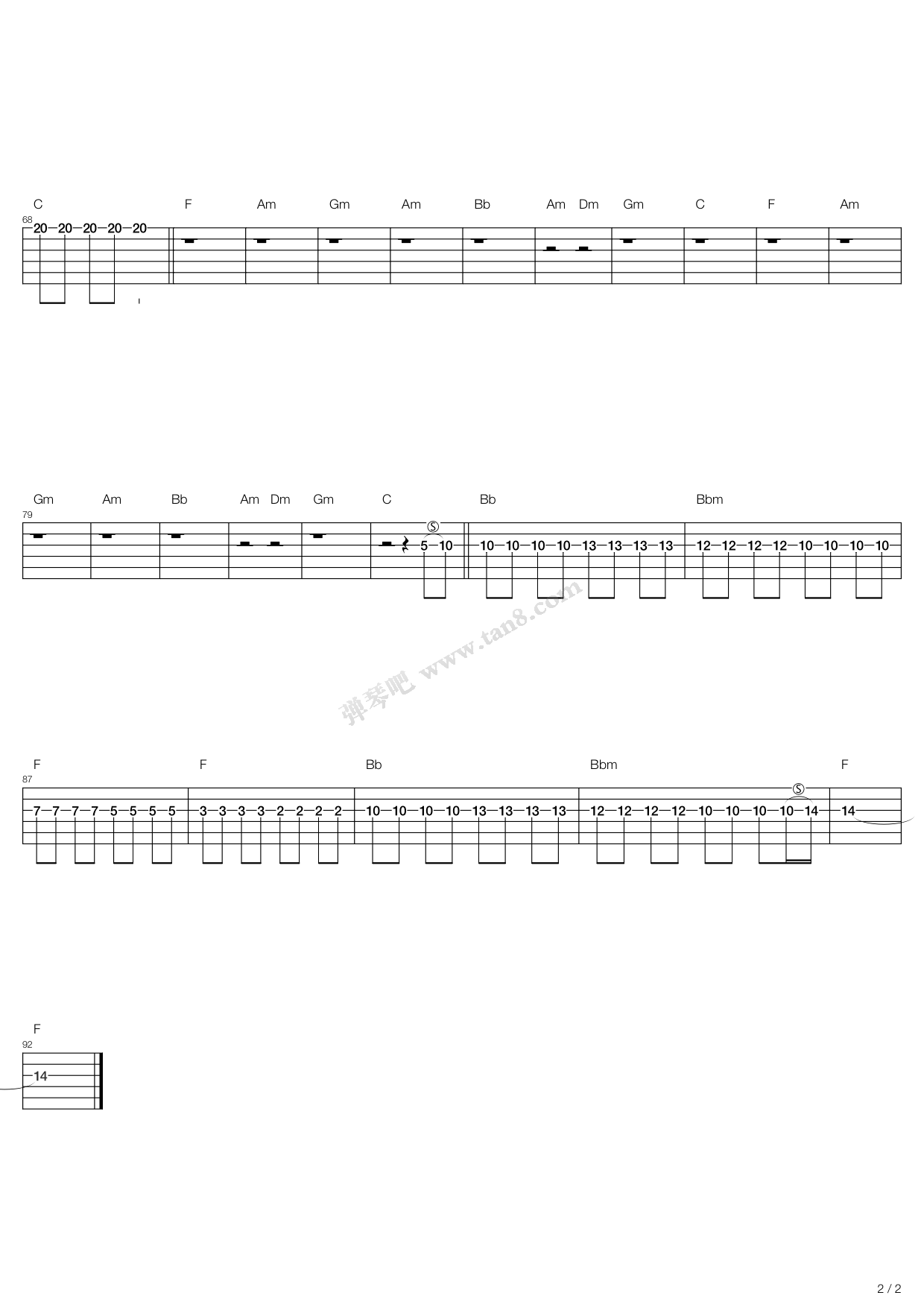 《森林》,mr.(六线谱 吉他谱吉他谱 第2页