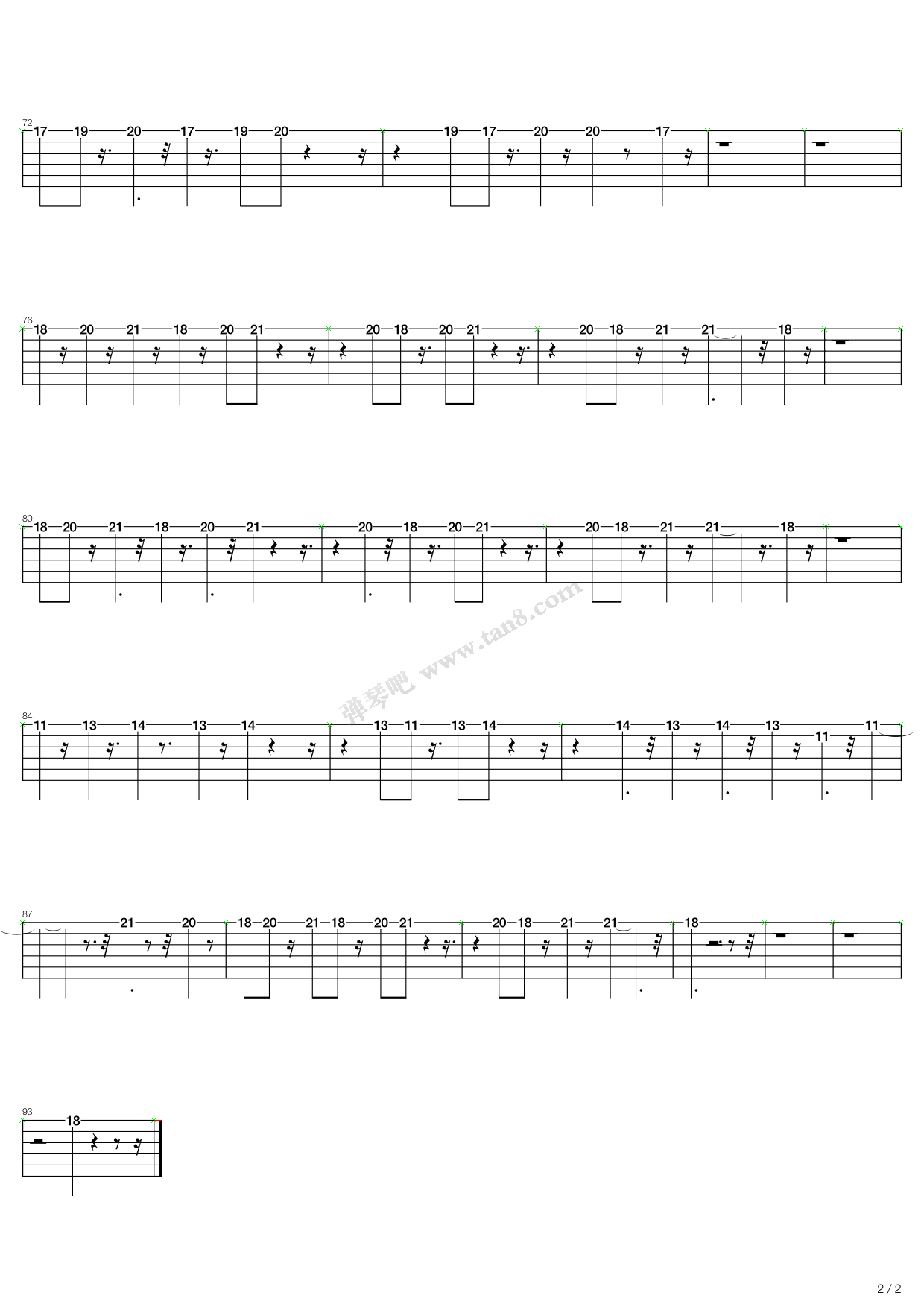 《money money money》,abba(六线谱 吉他谱吉他谱 第20页