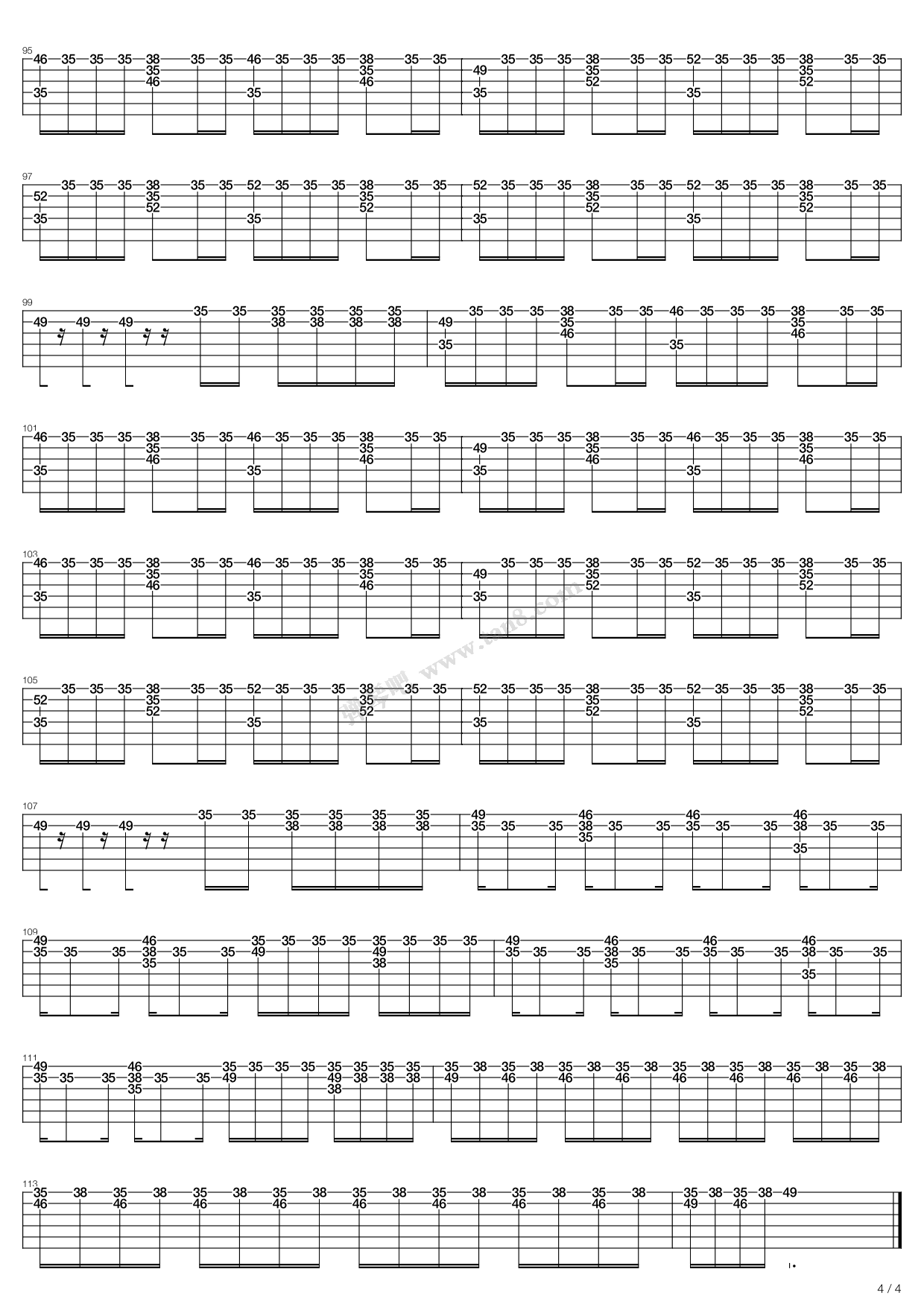 《悲伤之旅》,郁乐队(六线谱 吉他谱吉他谱 第11页