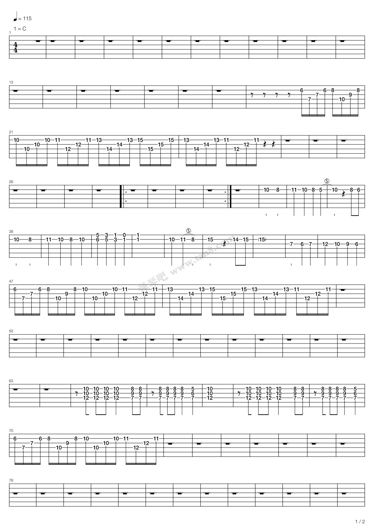 sos 吉他谱-虫虫吉他谱免费下载