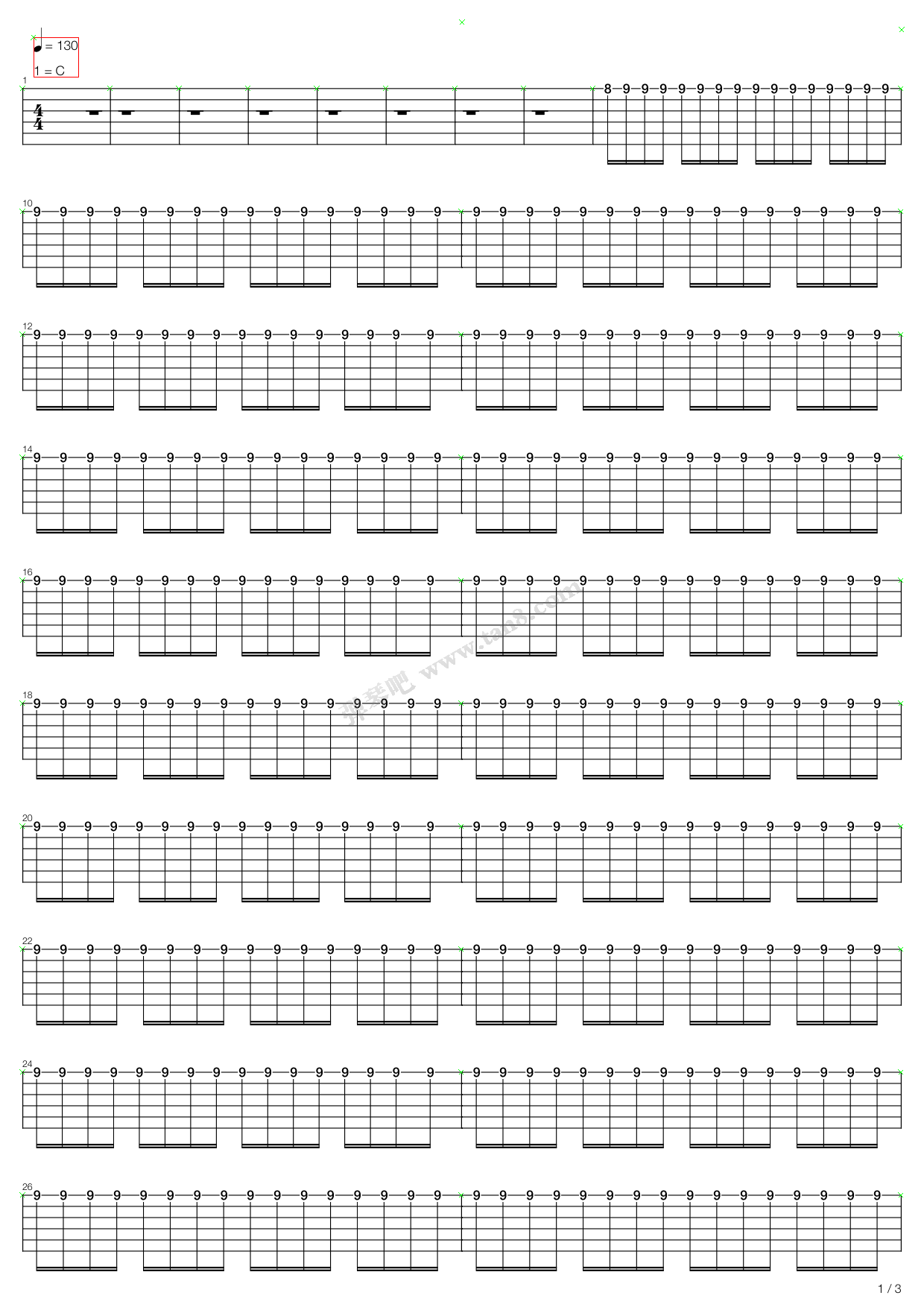 《dementia》,owl city(六线谱 吉他谱吉他谱 第9页