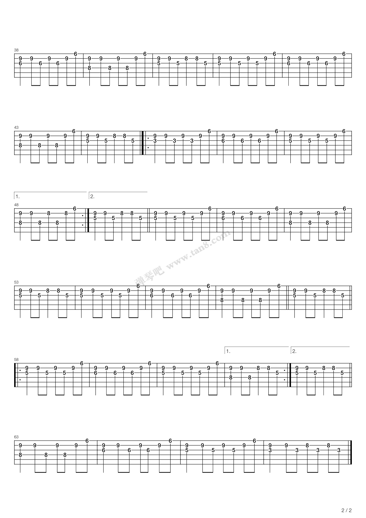 《in pieces》,linkin park(六线谱 吉他谱吉他谱 第4页