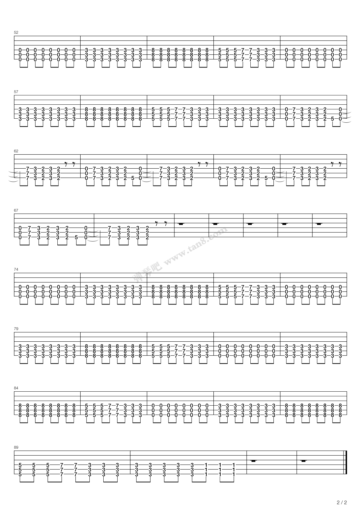 《faint》,linkin park(六线谱 吉他谱吉他谱 第20页